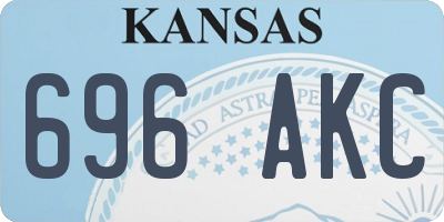 KS license plate 696AKC