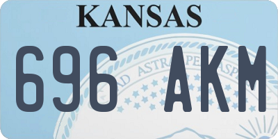 KS license plate 696AKM