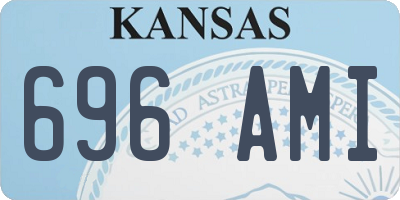 KS license plate 696AMI