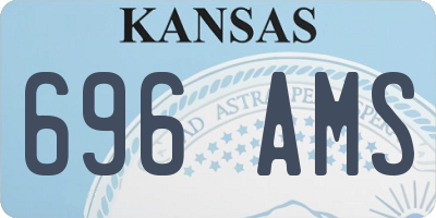 KS license plate 696AMS