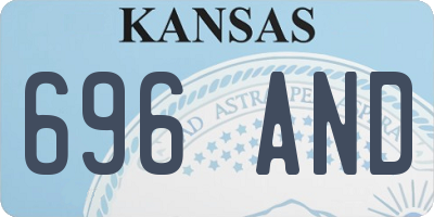 KS license plate 696AND