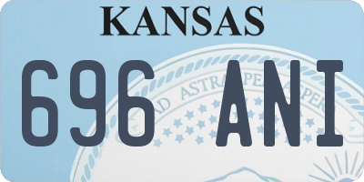 KS license plate 696ANI