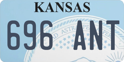 KS license plate 696ANT