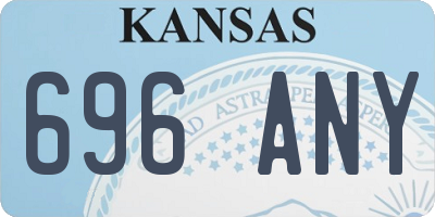 KS license plate 696ANY