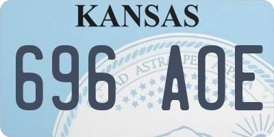 KS license plate 696AOE