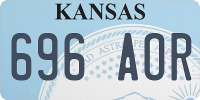KS license plate 696AOR