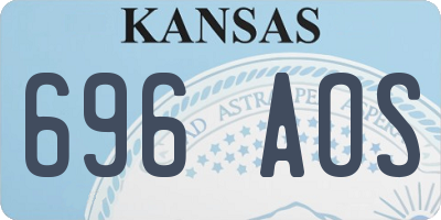 KS license plate 696AOS