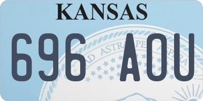 KS license plate 696AOU