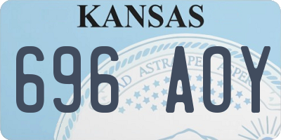 KS license plate 696AOY