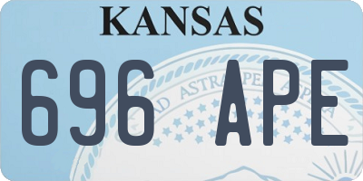 KS license plate 696APE