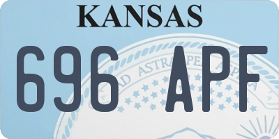 KS license plate 696APF