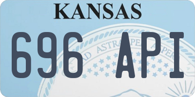 KS license plate 696API