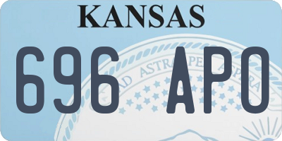 KS license plate 696APO