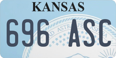 KS license plate 696ASC