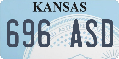 KS license plate 696ASD