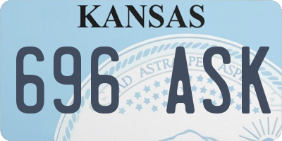 KS license plate 696ASK