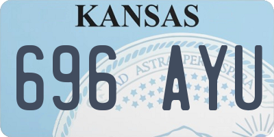 KS license plate 696AYU