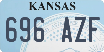 KS license plate 696AZF