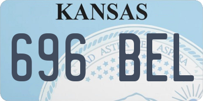 KS license plate 696BEL
