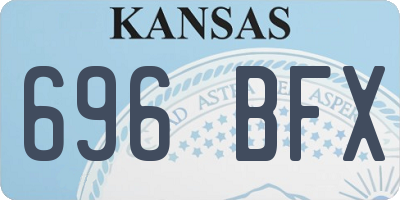 KS license plate 696BFX