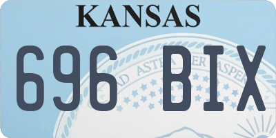 KS license plate 696BIX