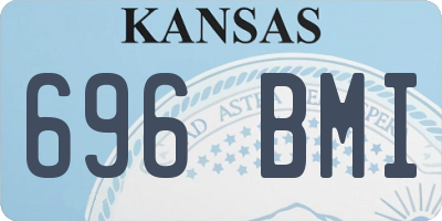 KS license plate 696BMI