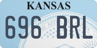 KS license plate 696BRL