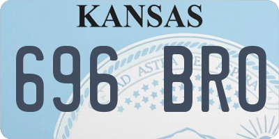 KS license plate 696BRO