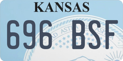 KS license plate 696BSF