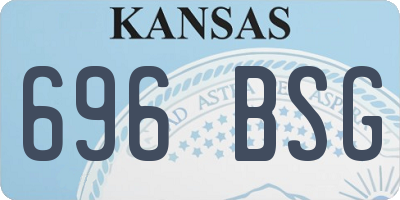 KS license plate 696BSG