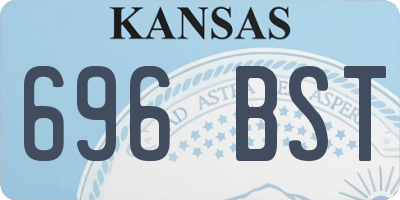 KS license plate 696BST