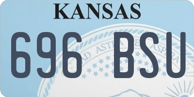 KS license plate 696BSU