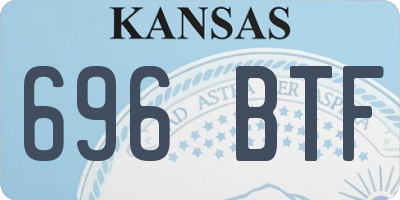 KS license plate 696BTF