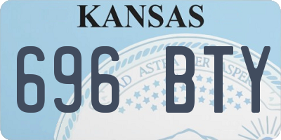 KS license plate 696BTY