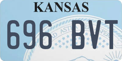 KS license plate 696BVT