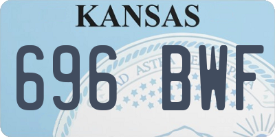 KS license plate 696BWF