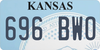 KS license plate 696BWO