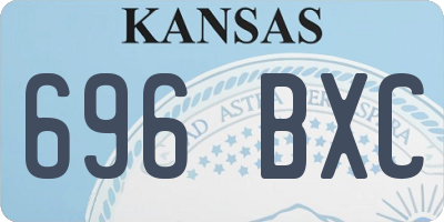 KS license plate 696BXC