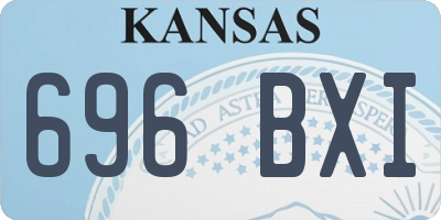KS license plate 696BXI