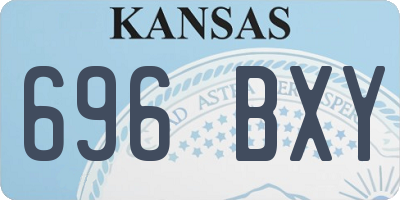 KS license plate 696BXY