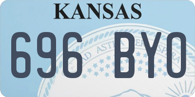 KS license plate 696BYO