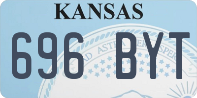 KS license plate 696BYT