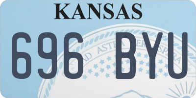 KS license plate 696BYU