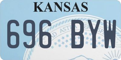 KS license plate 696BYW