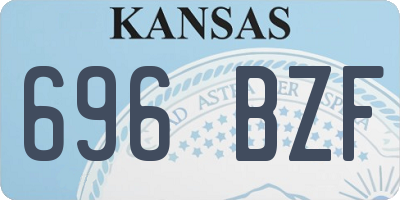 KS license plate 696BZF