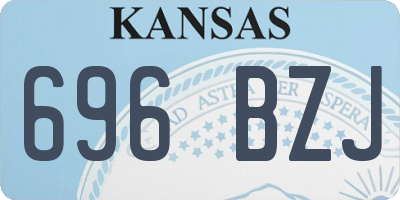 KS license plate 696BZJ