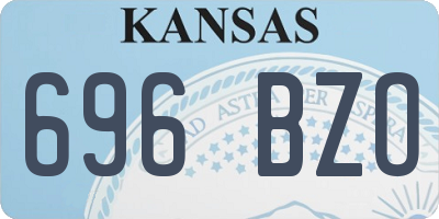 KS license plate 696BZO