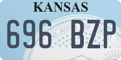 KS license plate 696BZP