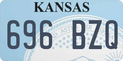 KS license plate 696BZQ