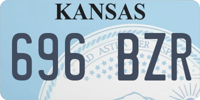 KS license plate 696BZR